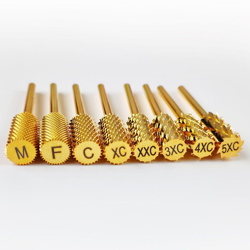 High Quality Smooth Flat Gold Coated Tungsten Rotary Big Barrel Bit Carbide Nail Drill Bit