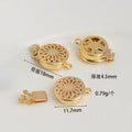 Hollow Flower Carving Buckle Necklace Buckle Head Tail Connection Buckle Handmade DIY Jewelry Accessories