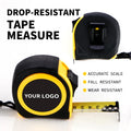 Hot Sale 10m Steel Self-winding Metric Measuring Tape with High-Visibility Blade and Rubber Cover for OEM Logo