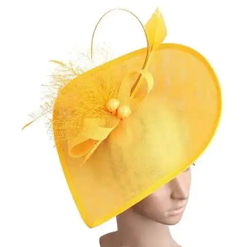 Women Dress Hats Occidental Quality Feather Hat Headband Handmade Fascinator for Ladies