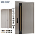 American Contemporary Large Pivot Door Solid Wood Entry Main Entrance Doors with Fingerprint Reader Front Doors for Houses