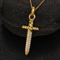 Luxury Hip Hop 18K Real Gold Plated 925 Sterling Silver  VVS D Color Moissanite Cross Pendant for Men