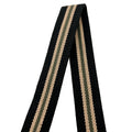 Stock 38mm Polyester/cotton Fabric Inter Color Black/apricot/green Bead Pattern Webbing Belt Garment Belt Women Bag Strap