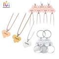 Wholesale Customized Heart Shape Keychain Free Combination Fashionable Stainless Steel Metal Keychain Blank Keyring