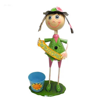 Hot Sale Customized Farmhouse Vintage Powder Coated Metal Bucket Boys Girls Garden Patio Lawn Home Decor Flower Pot