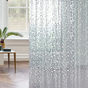 Factory Price Shower Curtain Liner 1.8x1.8m Transparent Waterproof Bathroom Curtains 3D Stone PVC Frost Bath Curtain