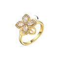 Daidan Bling Bling Ring 925 Silver Ring Jewelry Flower Sterling Silver Anxiety Luxury Wedding Fidget Clover Ring