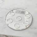 Judaica Passover Pesach Gift Silver Mirror Design Lucite Seder Plate