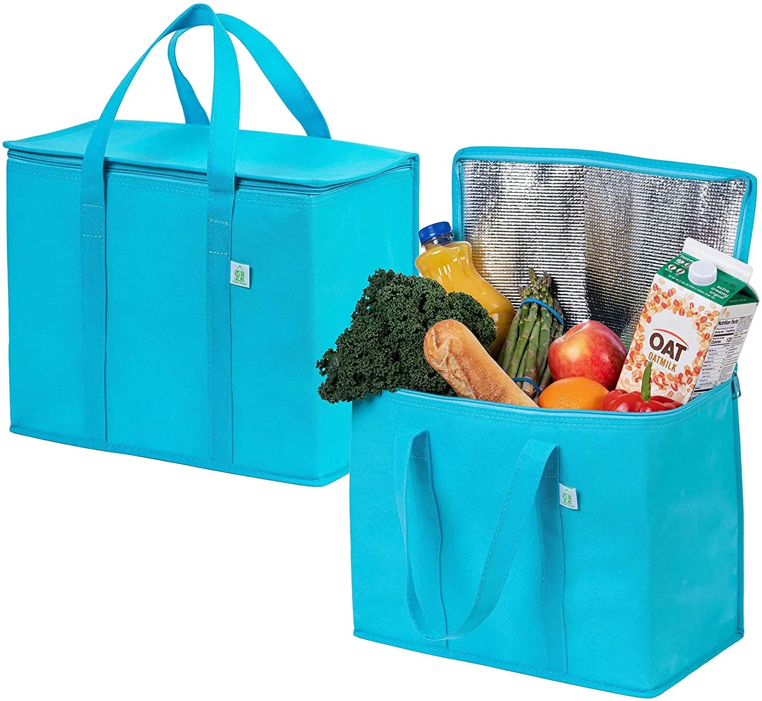 Large Capacity Non Woven Cooler Bag Insulated Reusable Grocery Bags Food Delivery