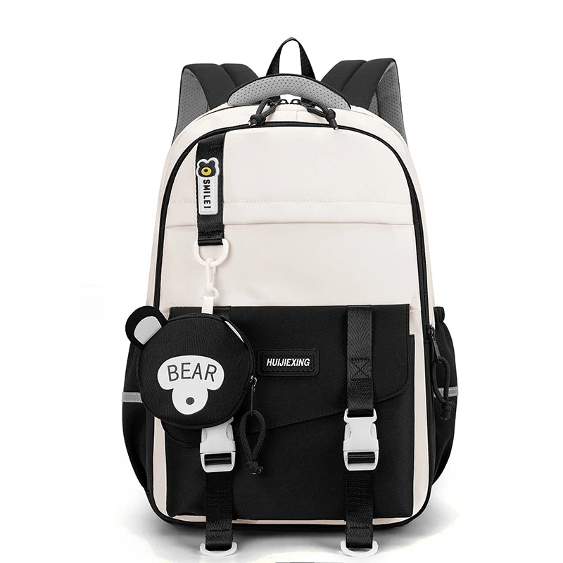 2024 Fashionable Waterproof School Backpack for Girls Primary Students Beautiful Durable-Factory Price Oxford Nylon Zipper