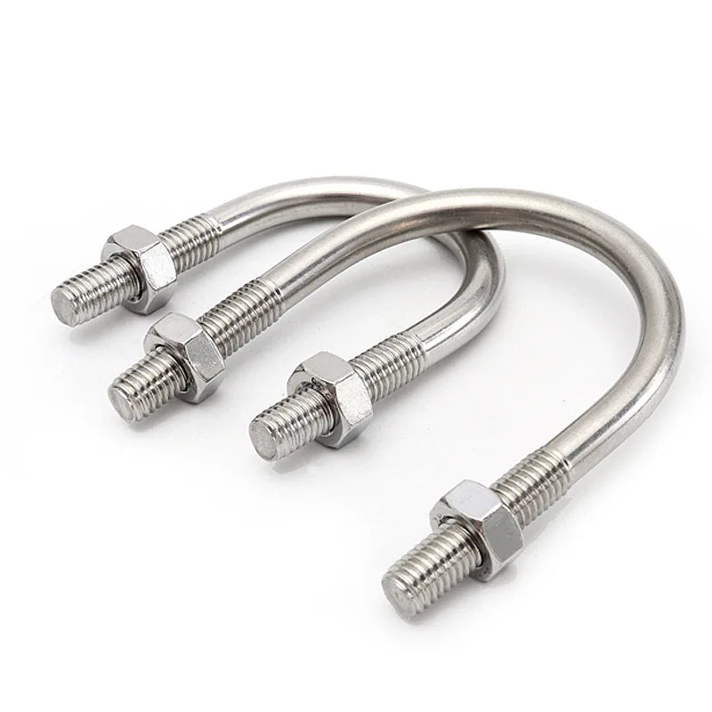 M16M20 304/316/201 Stainless Steel U-Shaped Screw Bolt U-Shaped Pipe Clamp for Bolts