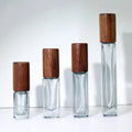 3ml 5ml 10ml Square Shaped Travel Perfume Bottle Empty Glass with Screw Cap Seal Refillable Spray Perfume Container