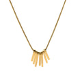 18K Gold Plated Chic Minimalist Jewelry Stainless Steel Irregular Multi Bar Geometric Pendant Necklaces