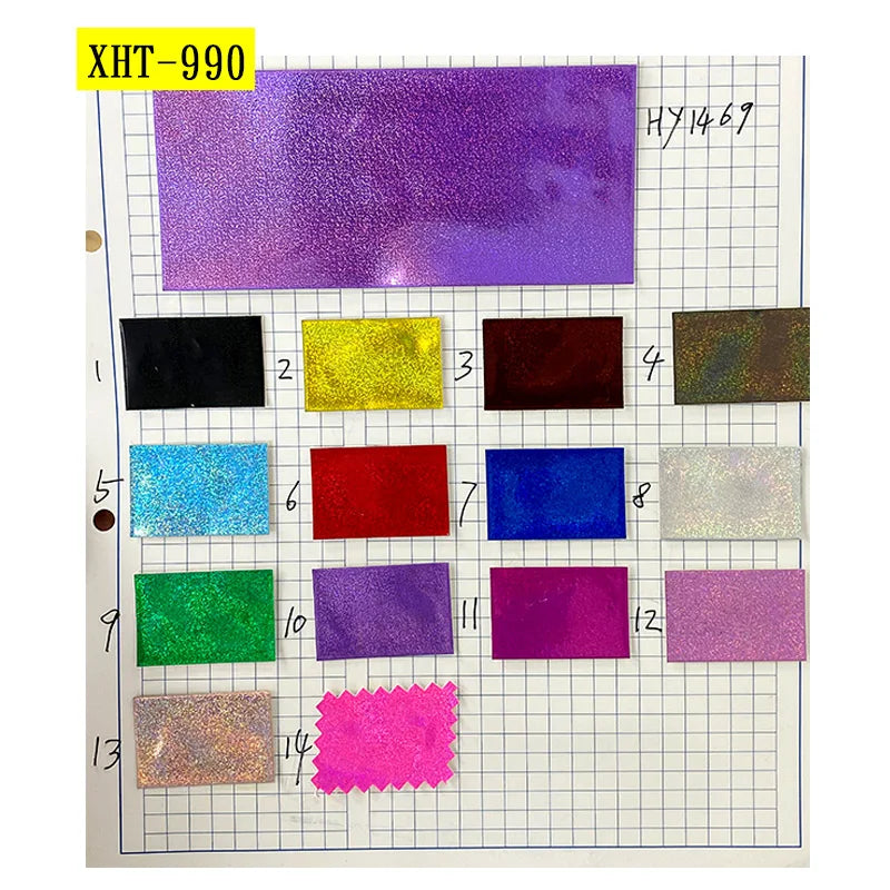 Shiny Metallic Holographic Leather Soft Faux Leather Leatherette Material Polyester Fabric PU Leather for Handbags/Phone Case