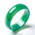 Large Size 65mm 66mm Hot-Selling  Jade Widened Bracelet Ice Type Genuine Green Jade Bracelet Crystal Bangle