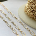 Premium 14K Gold Filled 3.2mm Fat Chain 3+1 Figaro Chain Brass Jewelry for Making Premium Jewelry
