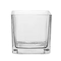 Home Decoration Hydroponic Eco-Friendly Durable Glass Vase Contemporary Design Clear Square Cube Plant Vases in Multiple Sizes