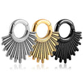 Evorte Vintage Stainless Steel Magnetic Clicker Ear Weights Plug Hanger Lobe Earrings Punk Ears Gauges Tunnels Expander Unisex