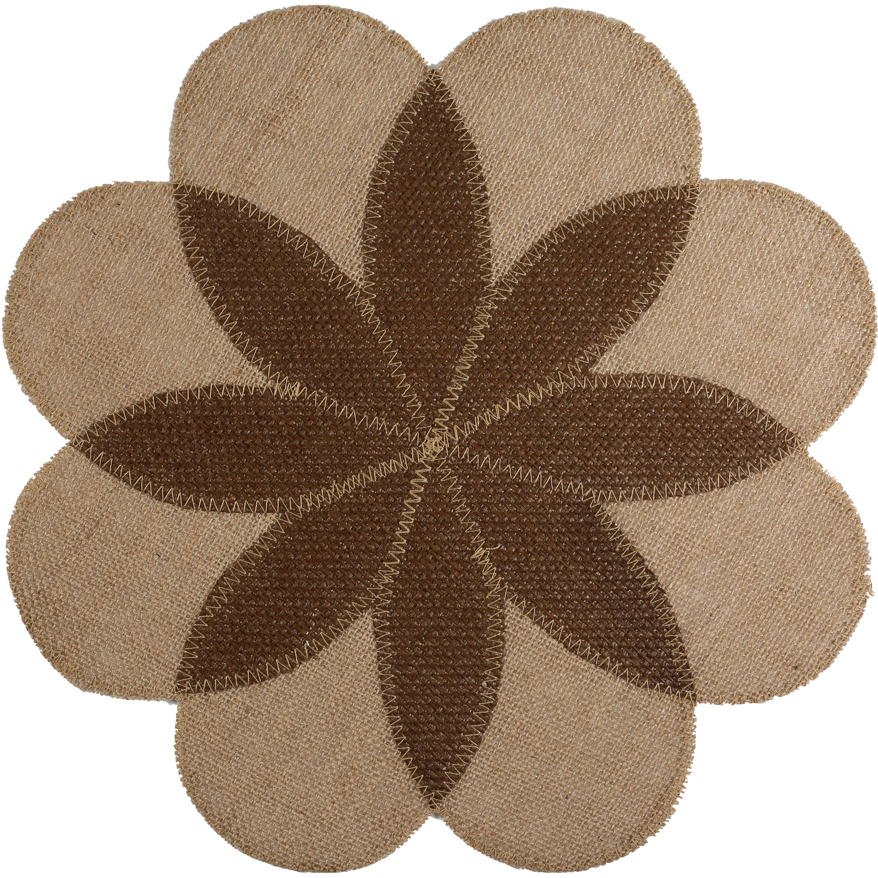 Natural Jute Placemat Flower  Table Mat for Home Decoration Linen Coasters Heat-resistant No-slip Home Suppliers