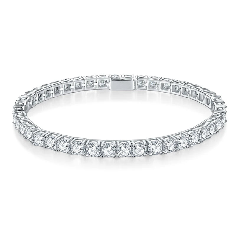 4mm Tennis Bracelet TK Hot Sale Women's Fashion Jewelry 14K Gold Rhodium Plated DEF VVS 4mm Moissanite Tennis Bracelet