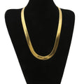 Wholesale Women Men Choker Gold Necklace Punk Hip Hop Jewelry Stainless Steel Snake Chain Necklace