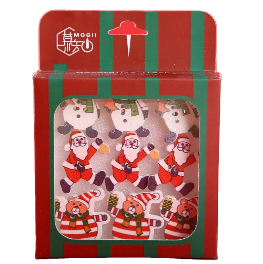 The Decorative Christmas Push Pinswooden Thumb Tacks for Christmas Decoration
