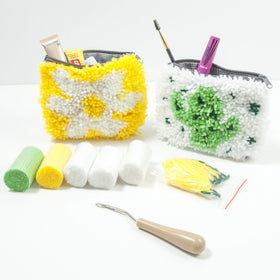 Mesh Canvas Bag Yarn Kit with Latch Hook