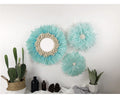 Mirror Modern Nordic Interior Boho African Wall Art Feather Juju Hat Wall Decor for Home Decor Christmas Living Room Bedroom
