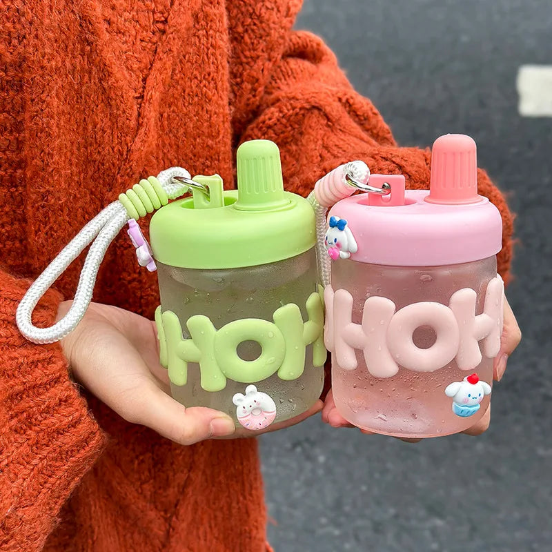 Wholesale 400ml for Hot Cold Tea Insulated clear Glass Water Bottle Drinkware Glass Water Bottles with Silicone Sleeve