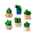 High Quality Small Moq Desktop Car Ornament Accessories 3d Miniature Cactus Resin Cabochons