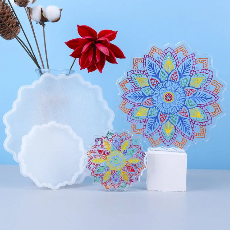 YS DIY Sun Flower Coaster Silicone Tray Mold Cup Mat Making Mould Drinking Mat Craft Tools Home Decoration Jewelry Making Kit