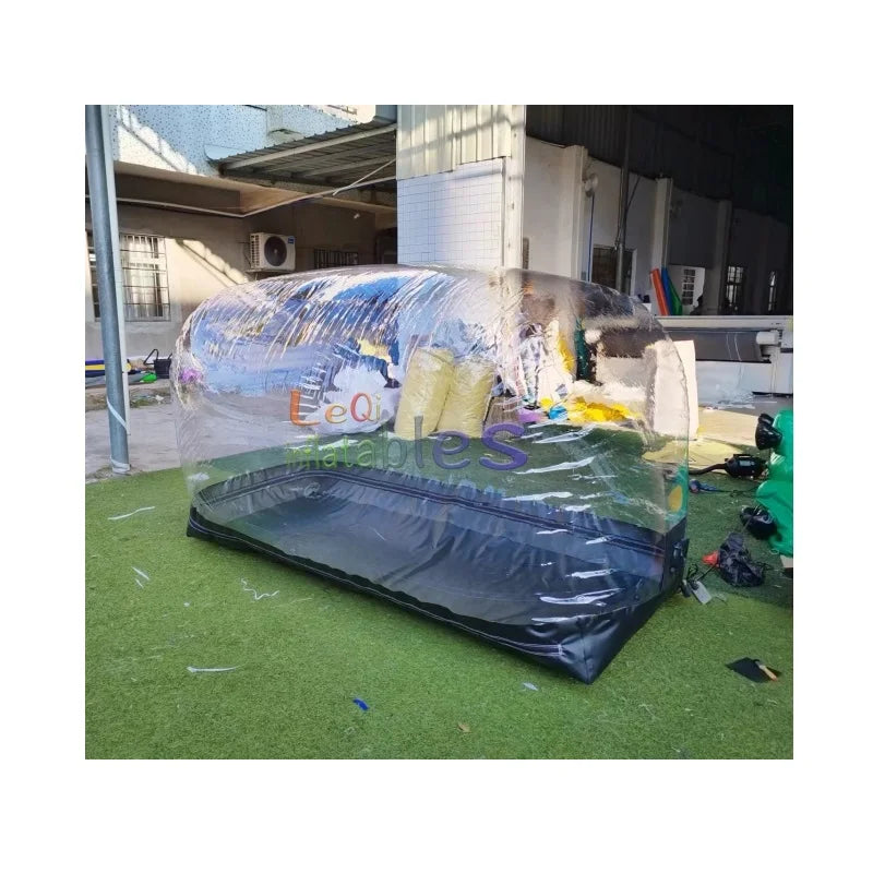 2.6*1.1*1.6m Cheap Price Inflatable Car Bubble Car Flood Motorcycle Cover Waterproof Clear Motor Bike Car Tent for Sale