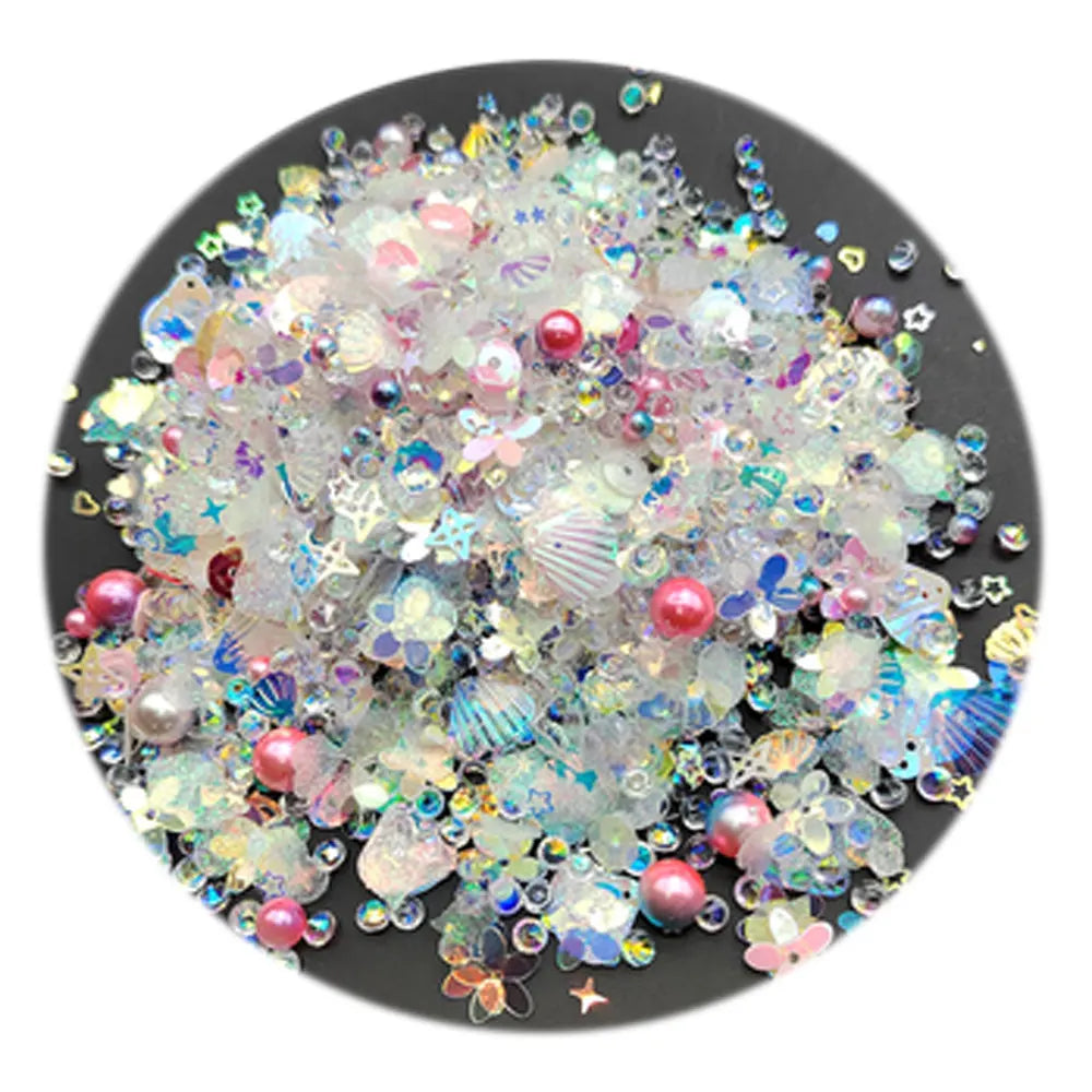 Glitter Beautiful Stickers Shell Dream Color Mini Sticker for Nail Art Girls Women Mobile Phone Decoration Bead