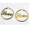 BMZ 2024 Best Selling Bohemian Style Stainless Steel Hoop Earrings High-Polished 30mm/40mm/50mm with Custom Logo
