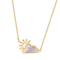 Fashion Cloud Sun Stainless Steel Necklace Ins Trend Temperament Pendant Light Luxury Design Clavicle Chain Necklaces