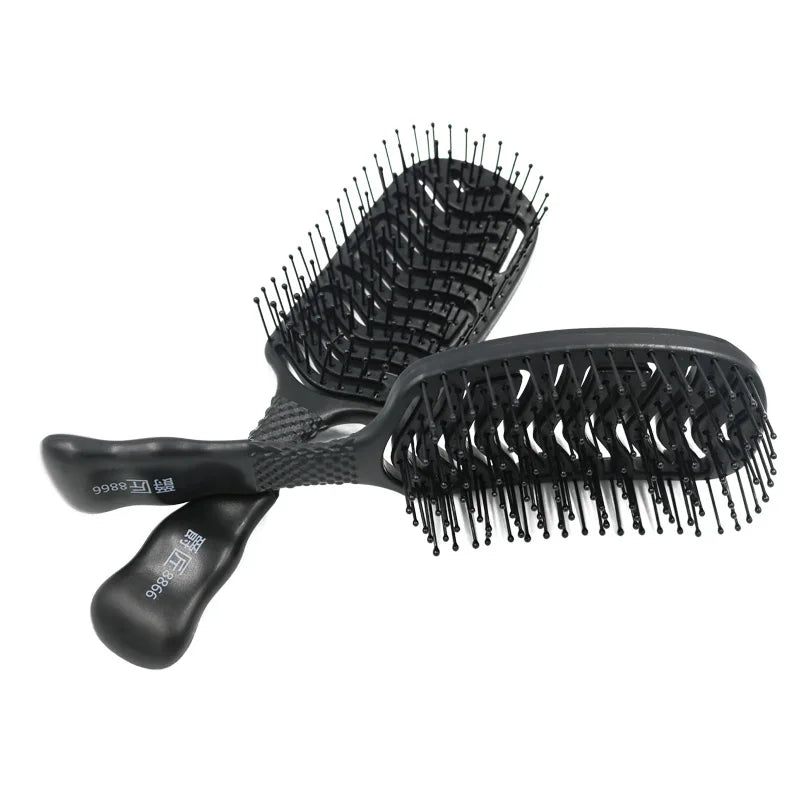 Wholesale Hot Selling Professional Plastic Hair Brush Detangling Curve Vent Paddle Styling Common Comb for Commercial Use