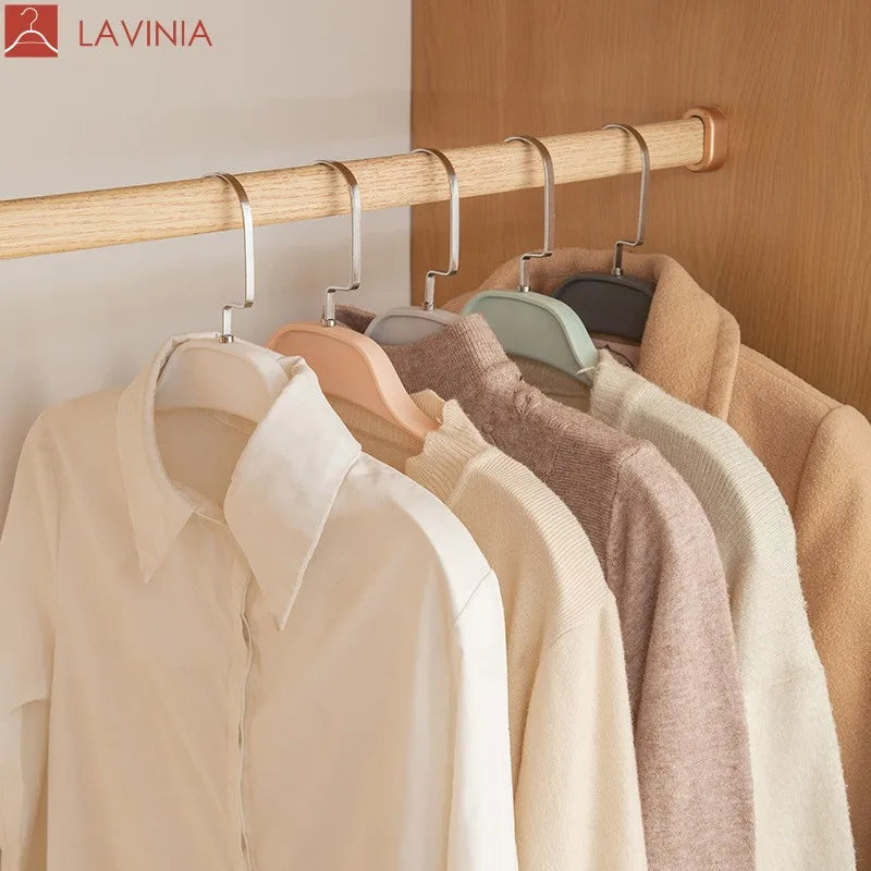 Lavinia Wide Shoulder Black Hangers Non Slip Adults Suits Plastic Hangers