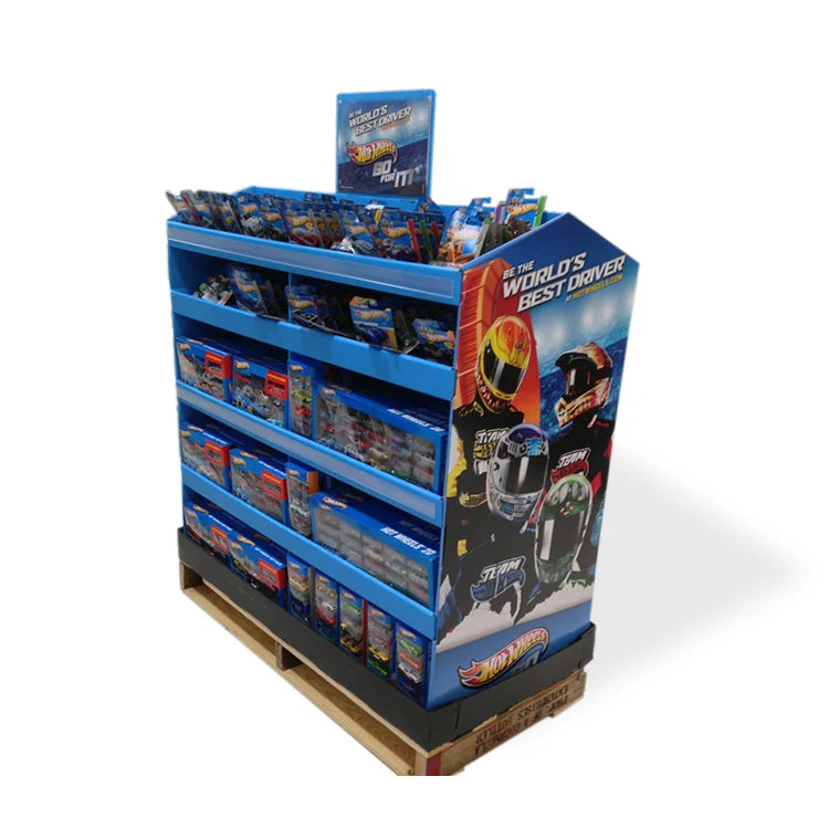 Advertising Customized Cardboard Floor Display Racks for Toys Dolls & Easter Eggs-ISO9001 Certified Custom Colors