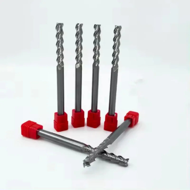 CHENGZHEN HRC55 3-Flute Carbide End Mill Tin-Coated - High Precision â‰¤0.005mm 45-Degree Helix CNC Router Bits RoHS Certified