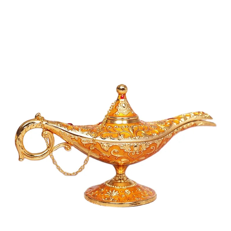 Antique Bronze Aladdin Lamp Souvenir Traditional Home Decoration Metal Crafts Gift Promotional