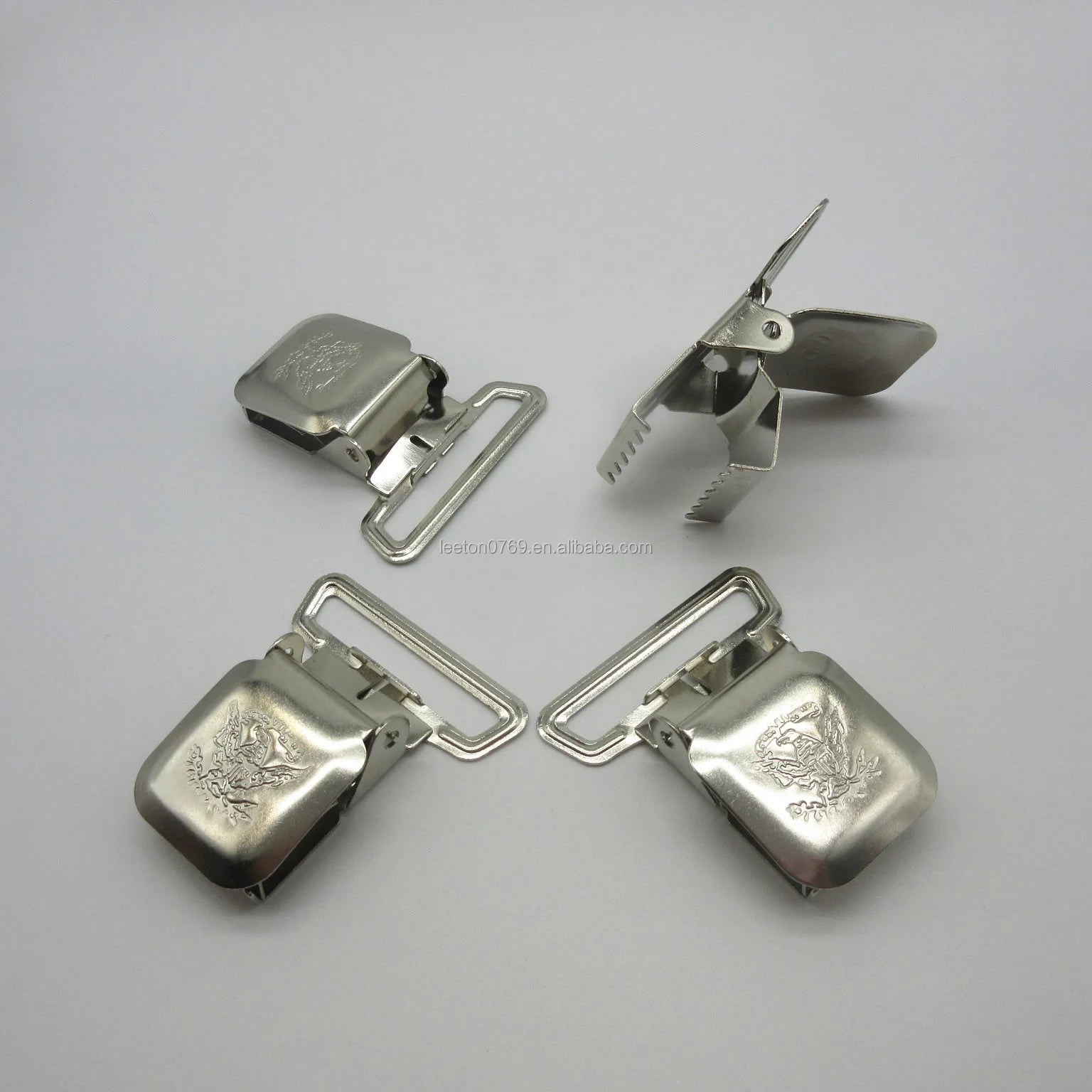 Factory Supply 35mm Strong Men Eagle Logoed Suspender Clips