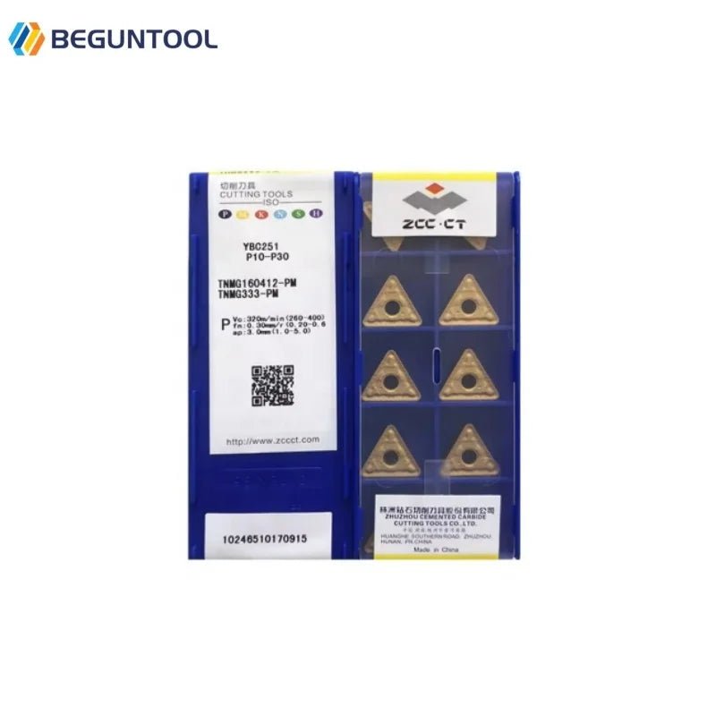 ZCC.TNMG160408-PM Carbide Milling Insert for Cast Iron Steel Machining CNC Machine Tool AlTiN Coated