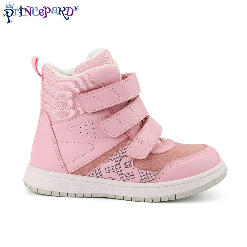 Princepard Orthopedic Sneaker for Kids Pink Corrective Shoes with Arch Support for Toddlers School-Age Boys Girls Winter Season