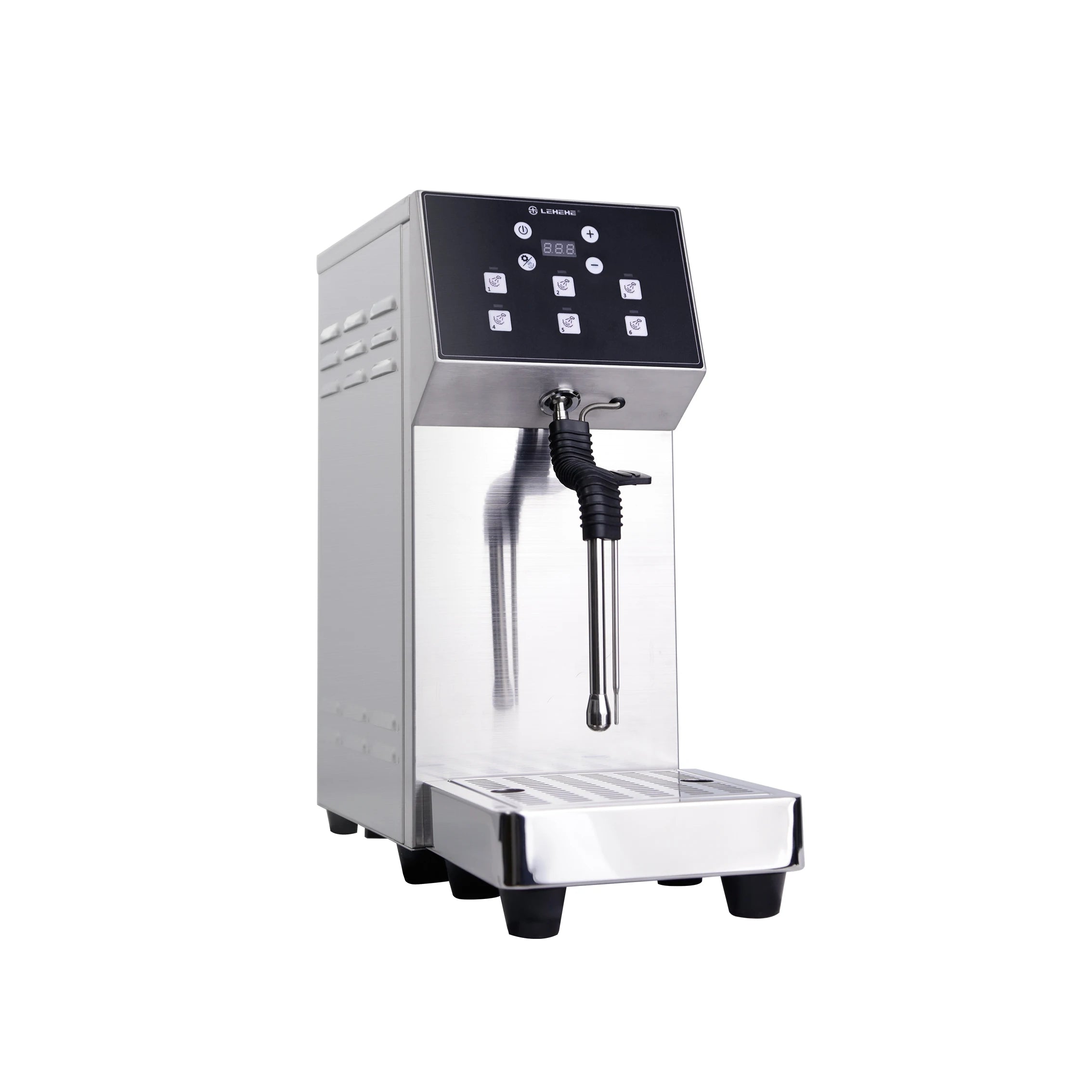 3.5L Boiler Style 2250W Stainless Steel Electric Milk Frother with 3 Holes Steam Nozzle for Milk Tea Shops