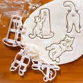 New Kitty Butt Shaped Cat Cookie Mold Cat Butt Cute Poses Cookie Cutters for DIY Baking