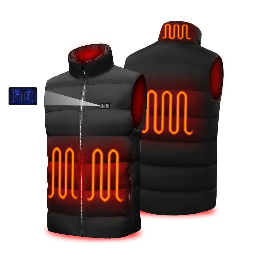 Windproof Smart Temperature Control Heated Vest Mens Women Usb Rechargeable Battery Electric Heated Vest Gilet