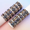 Three Layer Button Horoscope Symbol Leather Weaving Adjustable Alloy Knitting 12 Signs Zodiac Adjustable Three Layers Bracelet