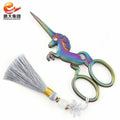 German Tailor Mini Sewing Scissors Craft Decorative Scissors Left Handed unicorn Antique Embroidery Scissors Vintage with Cover