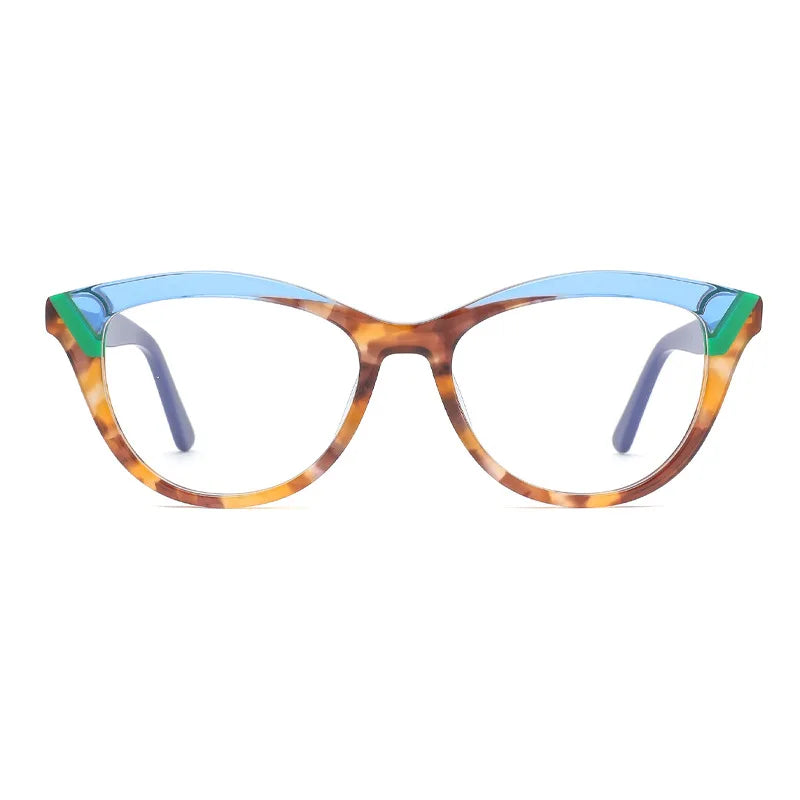 FEROCE Hot Sale Classic Quality Ladies Acetate Cateye Frames Glasses Spectacle Optical Eyeglasses Eyewear