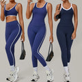 YIYI Sleeveless High Neck Tops Gym Fitness Sets High Waist Leggings Gym Set Yoga Set Riding Leggings Women Workout Clothing